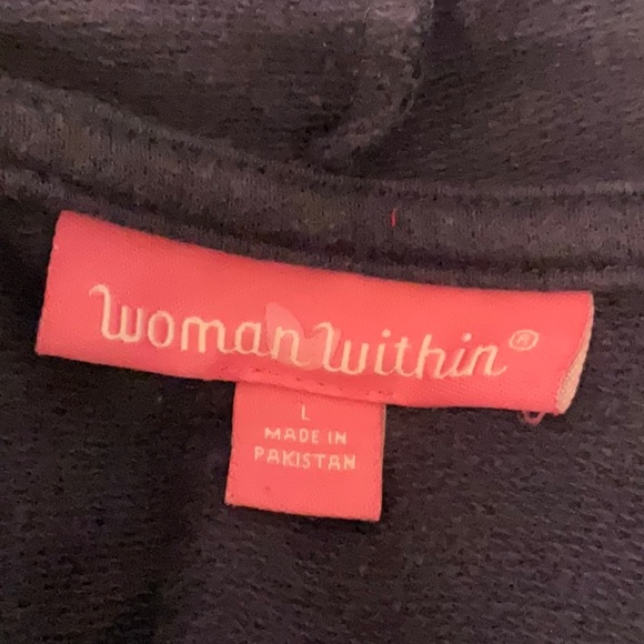 Navy & Teal pull over hoodie - Picture 5 of 6